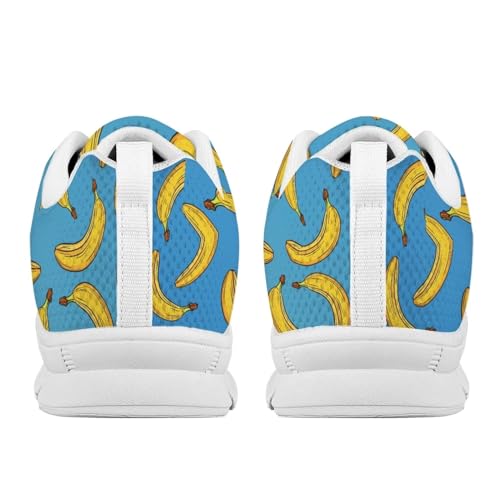 Image of GIFTPUZZ Mens Lace Up Athletic Trainers Running Sneakers Wedge Breathable Gym Lightweight Sports Tennis Shoes