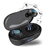 Auriculares Inalámbricos Bluetooth,Auriculares Deportivos Bluetooth con Microfono Dual y Caja de Carga,IPX5 Impermeable Auriculares Control Tactil Estéreo,Adecuado para Teléfonos iPhone/Android/Xiaomi