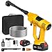 Cordless Pressure Washer, Portable Power Washer with 1 x 3.0Ah Battery, 6-in-1 Nozzle, 10-Mode Adjustable, 5M Hose, LCD Display, Battery Pressure Washer Cordless Jet Washer for Garden, Patio, Car