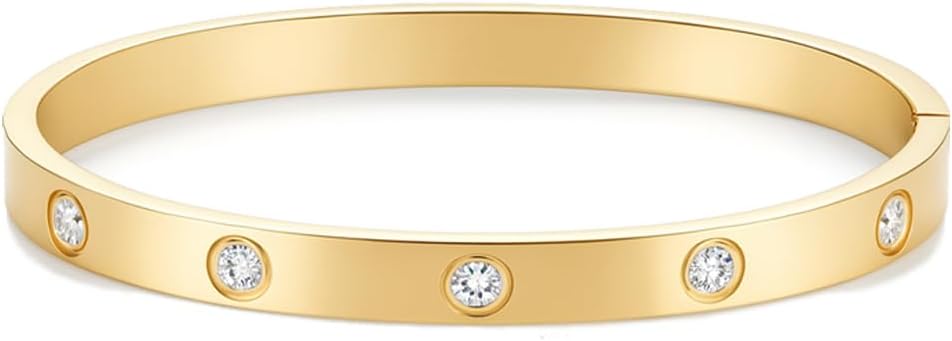 3Pcs Bracelet Set – Upgraded Rainbow Sparkle Tennis, Crystal Center Elegant Flower, Refreshed Modern Shine Bangle for Women,18K Gold Plated Stackable - Image 4