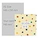 Thank You Card, Painted Style Polka Dots, Thank You Greeting Cards for Friend or Teacher, Thank You Card for Men or Women, Blank Inside, Kids Thank You Card, Wedding Thanks