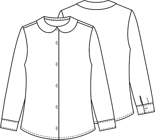 Classroom Girls' Long Sleeve Stretch Peter Pan Blouse — 사진 2