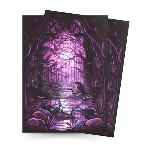 Arcane Fortress MTG Card Sleeves – 100 Count | Ultra-Durable Matte Art Card Sleeves for Intense Shuffling | Premium Fit for Magic: The Gathering Cards | Standard Size Wear-Resistant MTG Sleeve - Black