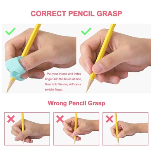 Image of MAPPERZ Children Pencil Holder Writing Aid Grip Trainer /Ergonomic Training Pen Grip Posture Correction Tool for Kids (3)