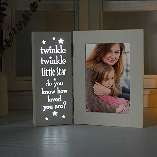Yeasl Twinkle Twinkle Little Star Tabletop Picture Frame 4X6 -Photo Frame For Baptism,Shower Party, Christmas Gift For Kids #TOP4