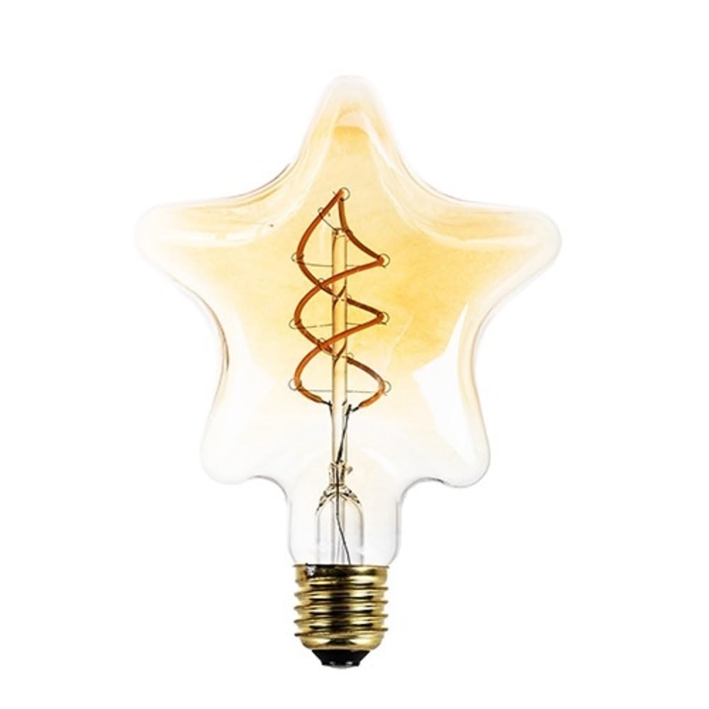 AGIPS Feux à Large Tension 2pcs AC110 / 220V E27 Ampoule LED étoile/Coeur/Spirale Doux LED Lampe à Filament Lampe LED for Maison/Salon/décoration de la Chambre à Coucher Ampoules domestiques
