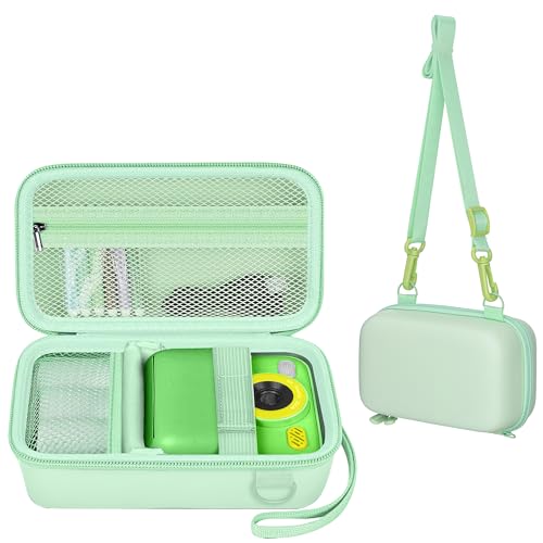 Image of Leayjeen Kids Camera Case Compatible with Cimizi /Gofunly /Aasonida /CAMCLID /LETSHAHA Kids Instant Print Camera, Kids Instant Camera for 1080P Printed Photos,Birthday Gifts for Kids-Green(Case Only)