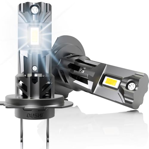 OUSHI Halogen Glühbirne 500% Helligkeit, 6000K Xenon Weiß Scheinwerferlampe Birne 12V Abblendlicht Halogen Lampe, 2 Stück