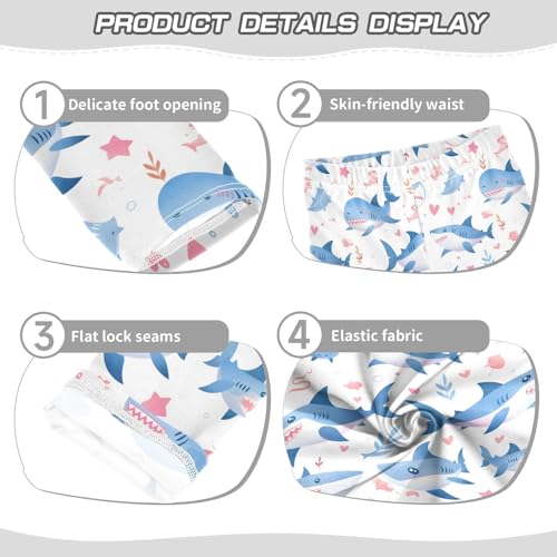 Sharks Camouflage Kids Girl's Cotton Pants Stretch High Waisted Lounge Pants Sports3