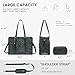 LOVEVOOK Laptop Bag for Women Vintage Leather Laptop Tote 15.6 inch Large Capacity Computer bag with Clutch Purse for Work