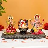 Lakshmi Ganesha Statue with Diya - 4.1