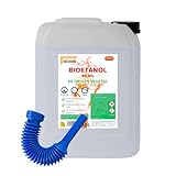 Bioetanol 99,9% Origen Vegetal | Sin Cánula | Combustible Limpio para Chimeneas de Bioetanol | Sin Humo ni Olor | Ecológico y Renovable | Apto para Quemadores y Estufas de Bioetanol (10 litros)