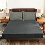 Facile d'entretien : drap de lit d'hiver en peluche, élastique, agréable au toucher. Plus doux mais plus facile à entretenir que le coton, lavable en machine jusqu'à 60 °C. Il peut être séché au sèche-linge, sans craquelures et résistance aux plis, pas besoin de repasser après le lavage. Veuillez laver les draps séparément avant la première utilisation