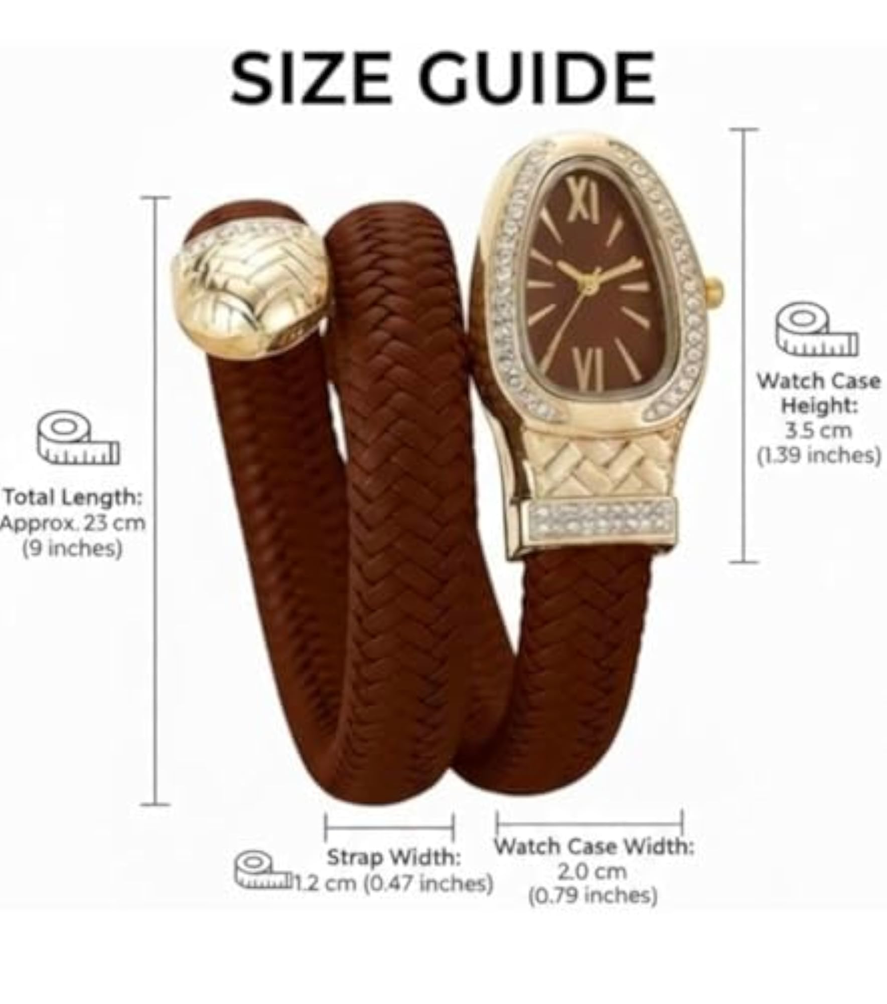 Women's Serpentine Snake Watch with Spiral Bracelet