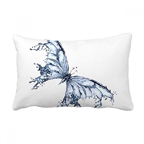 Coussin lombaire papillon bleu cerf-volant taie oreiller rectangulaire multicolore - 2