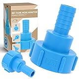 Wassertank-Adapter IBC Tote Schlauchadapter Drehbarer Schlauchanschluss Tankadapter Wassertankanschluss Reduzierstück Adapter Auslaufarmaturen Anschlüsse Regentonnen Ablaufadapter (S60x6 x 1")