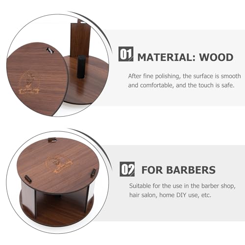 Soporte tiras cuello madera PRETYZOOM ideal para barberías y cortes en casa DIY 3
