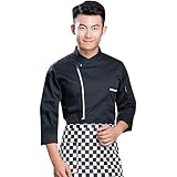 Dooxii Unisex Donna Uomo Autunno Manica Lunga Giacca da Chef Professionale Ristorante Occidentale Torta di Cottura Uniformi Divise da Cuoco