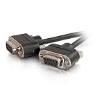 C2G 52147 Cavo seriale RS232 DB9 con connettori a basso profilo F/F, classificato CMG da incasso, nero (0,91 metri)