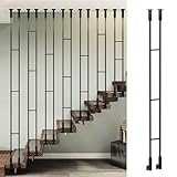 Anpassbare schmiedeeiserne Treppengeländer für Ebene und Neigung, seitlich montiert, 150 cm, stilvolle Designs für moderne Häuser, langlebige und elegante Geländerlösungen