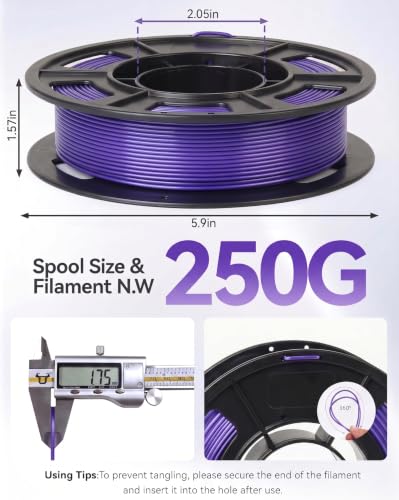 Image of Silk PLA 3D Printer Filament Bundle, 4 Spools 250g Each