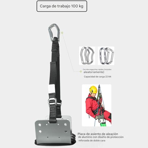 Arnés para escalada ajustable ideal para camping y montaña 4