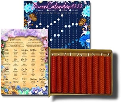 10 Beeswax Candles | Hand-Rolled | Chime | Spells | Taper (Yule)