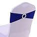 JoyMall 50PCS Spandex Stretch Chair Sashes with Buckle Bows for Wedding Party Engagement Event Birthday Graduation Meeting Banquet Decoration (Royal Blue)
