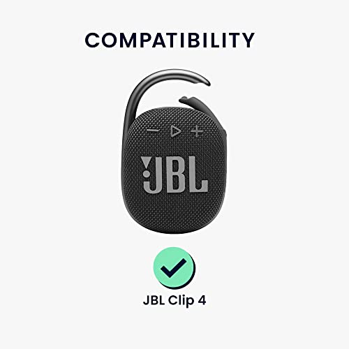 kwmobile Silicone Case Compatible with JBL Clip 4 - Case Protective Mini Speaker Cover - Black - Image 2