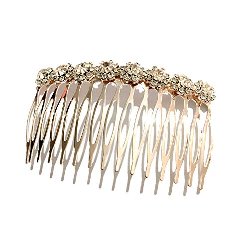 The most popular fashion Bridal hair accessories rhinestone pearl alloy hair comb wedding hairpin (01)