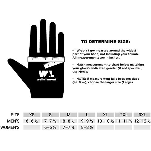 Men's Hi-Dexterity Winter Gloves, 60-Gram Thinsulate, Synthetic Leather Palm, Medium (Wells Lamont 7745M),Grey #TOP3