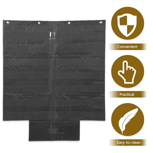 NUOBESTY Standard Pocket Chart and Multi-Functional Storage for Classroom Use with Hanging Design Sturdy Polyester and PVC Material, for Word Cards and Sentence Strips, Suitable - Image 3