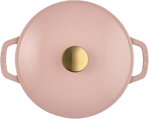 Miniatura 4 de Milo by Kana - Horno holandés de hierro fundido esmaltado de 3.5 cuartos con tapa, olla de primera calidad, revestimiento de esmalte por dentro y