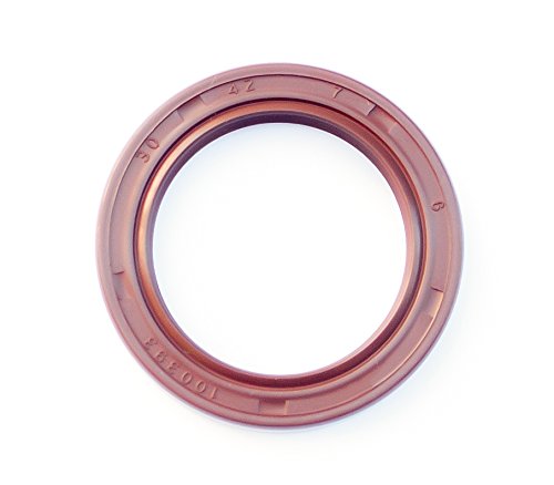 EAI 30mm x 42mm x 7mm (6 PCS) FPM/FKM TC Double Lip w/Stainless Steel Spring Oil Seal. Comp. /w Viton Shaft Seal