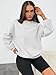 WYNNQUE Oversized Sweatshirts For Women Crewneck Fleece Pullover Comfy Hoodies Fall Outfits Fashion 2026 Winter Clothes Trendy Sweaters Ladies Plain Tops Cute Basics Clothing Grey XL