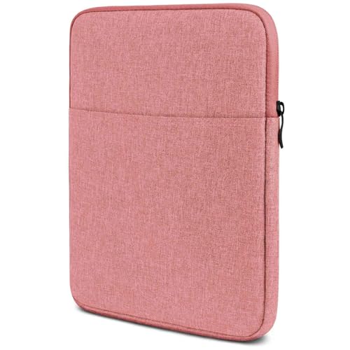 moex eBook Hülle für Tolino Vision Color Tasche mit Reißverschluss und Fach für Zubehör Stoff E-Reader Sleeve weich Gepolstert Schutzhülle Minimalistisch Dash Case Rosa