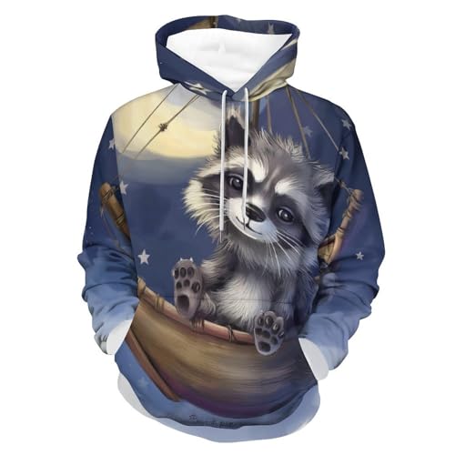 Sweatshirt Bateau Raton Laveur de la Lune hoodie confortable pour tous