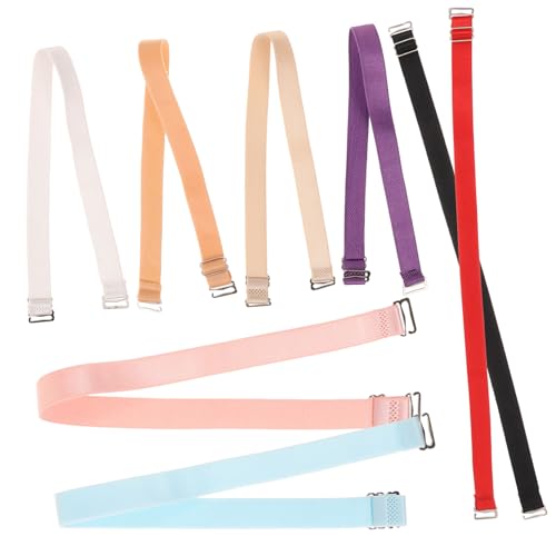 Beaupretty 8Pcs Adjustable Skid Straps for Women Detachable High Elasticity Shoulder Straps Colors for Fashion and Comfort