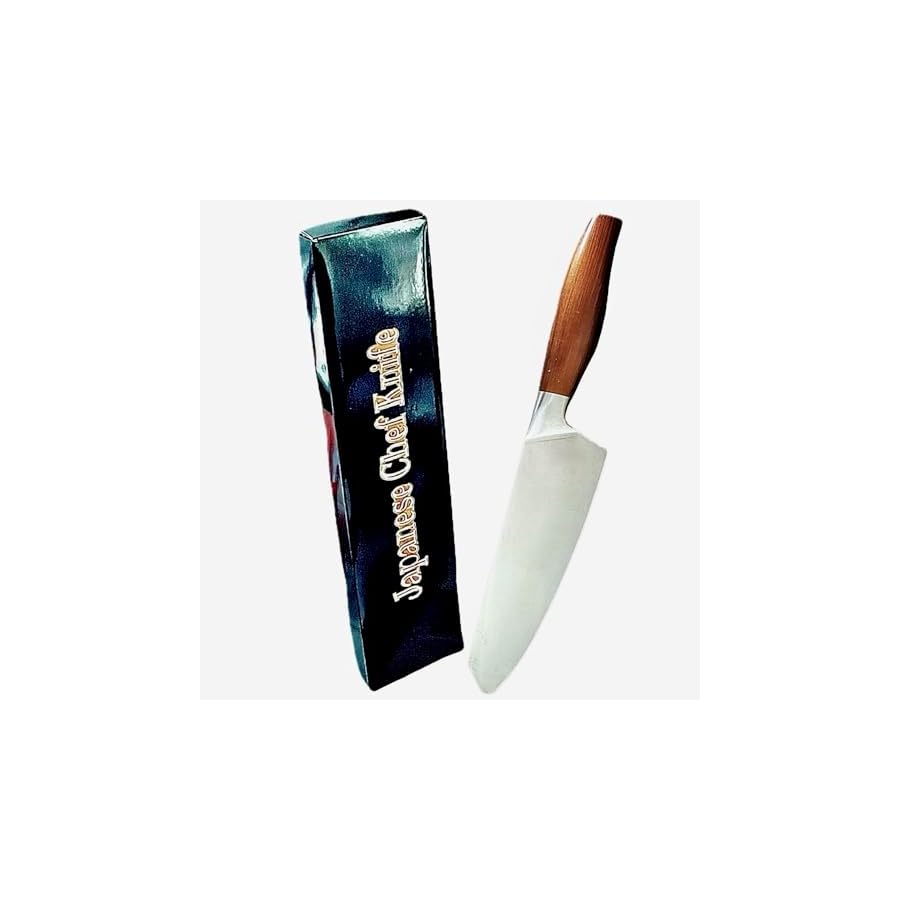 Japanese Chef Knife santoku, chopping and slicing carbon stainless steel blade versatile knife and gift box