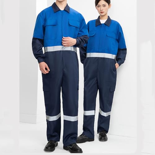 Mens Work Coveralls Mechanic Laple Workwear Jumpsuits Long Sleeve Coverall Stain Resistant and wear-Resistant Suit2