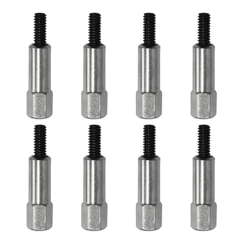 YALOK Chrome Valve Cover Bolt Kit, 8 Pcs Stainless Steel Covers Bolt Set, Small Block Car Stud Nut, Replacement for 283 305 327 350 383, Engine SBC Stud Kit, Automotive Replacing Parts Cover
