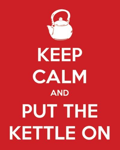 Keep Calm and Put The Kettle On, premium art print (classic red)