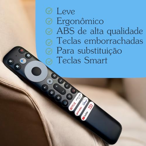 Controle Remoto Compatível Com Tv Tcl Smart Rc902v Fmr2 4K 8K Android RC902V 55p725 65p725 75p725
