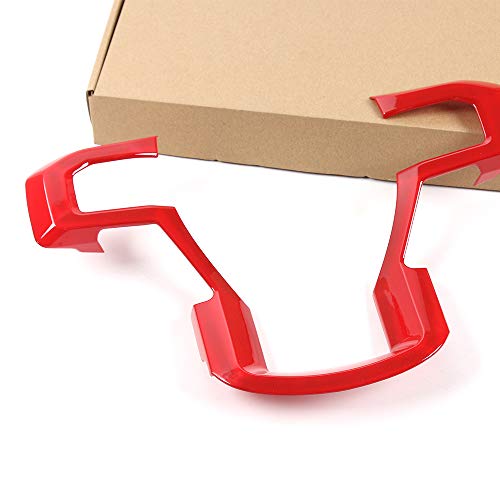 Voodonala Red Steering Wheel Cover Trim For 2015 2016 2017 Ford F150 F250 F350 Super Duty #TOP5