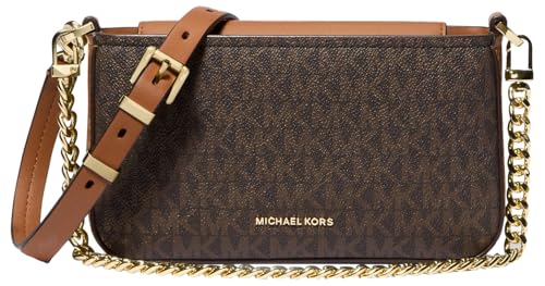 Michael Kors Bryant Bolsa transversal conversível pequena, Marrom/Acorn, One Size