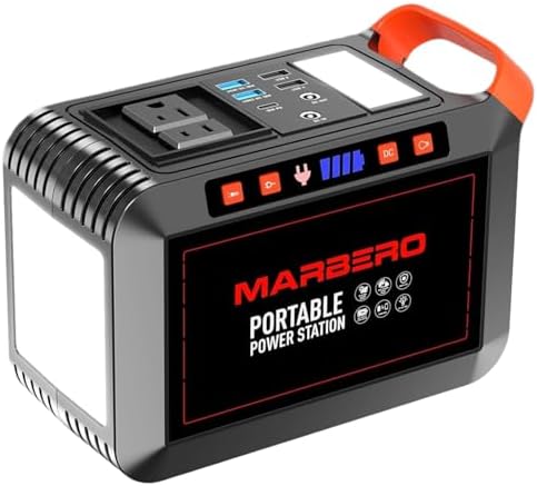 MARBERO 200W Portable Power Station 148Wh Camping Solar Generator...