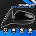 YzusGomumu Left Driver Side Door Mirror Compatible with 2011 2012 2013 Kia Optima SX/LX/EX (5 PINS) Black Manual Folding Non Heated Power Glass Replaces KI1321152 87620-2T110 876202T110