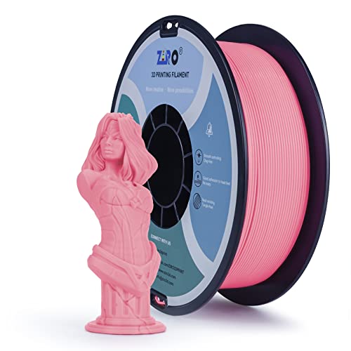 Image of ZIRO PLA Filament 1.75mm, Higher Strength &Toughness Material, 1KG Pink | Fit for Most FDM 3D Printer, 1.75mm 1KG Spool, Dimensional Accuracy + /-0.03mm, Colorful PLA FilamenT