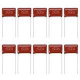 MECCANIXITY 100pcs CBB22 Capacitor 630V 224J 0. 22UF Metallized Polypropylene Film Capacitors