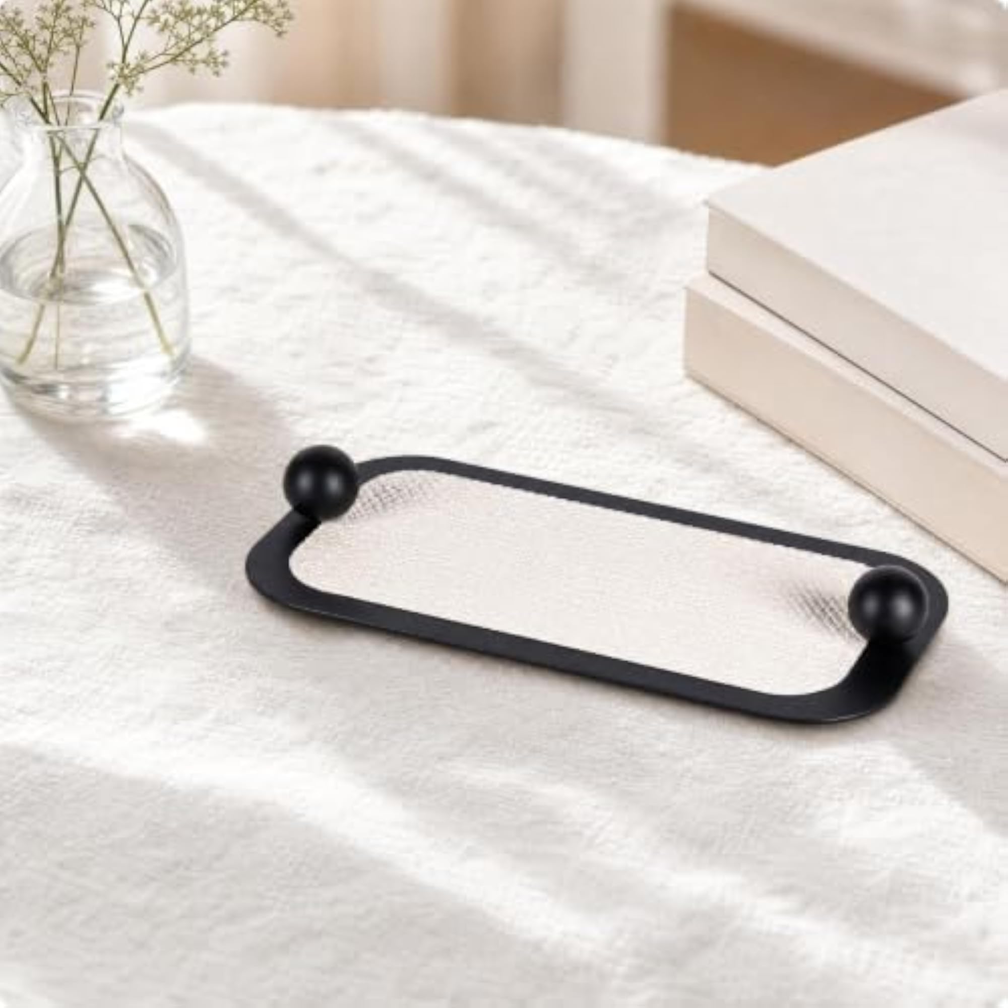 Rectangular Decorative Tray Leather-Like Decorative Tray